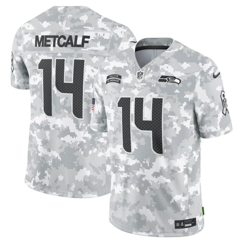 Men Seattle Seahawks #14 Metcalf Nike Arctic Camo 2024 Salute to Service Limited NFL Jersey->seattle seahawks->NFL Jersey